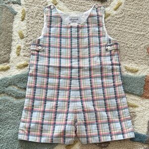 Charming Plaid Kids Overalls